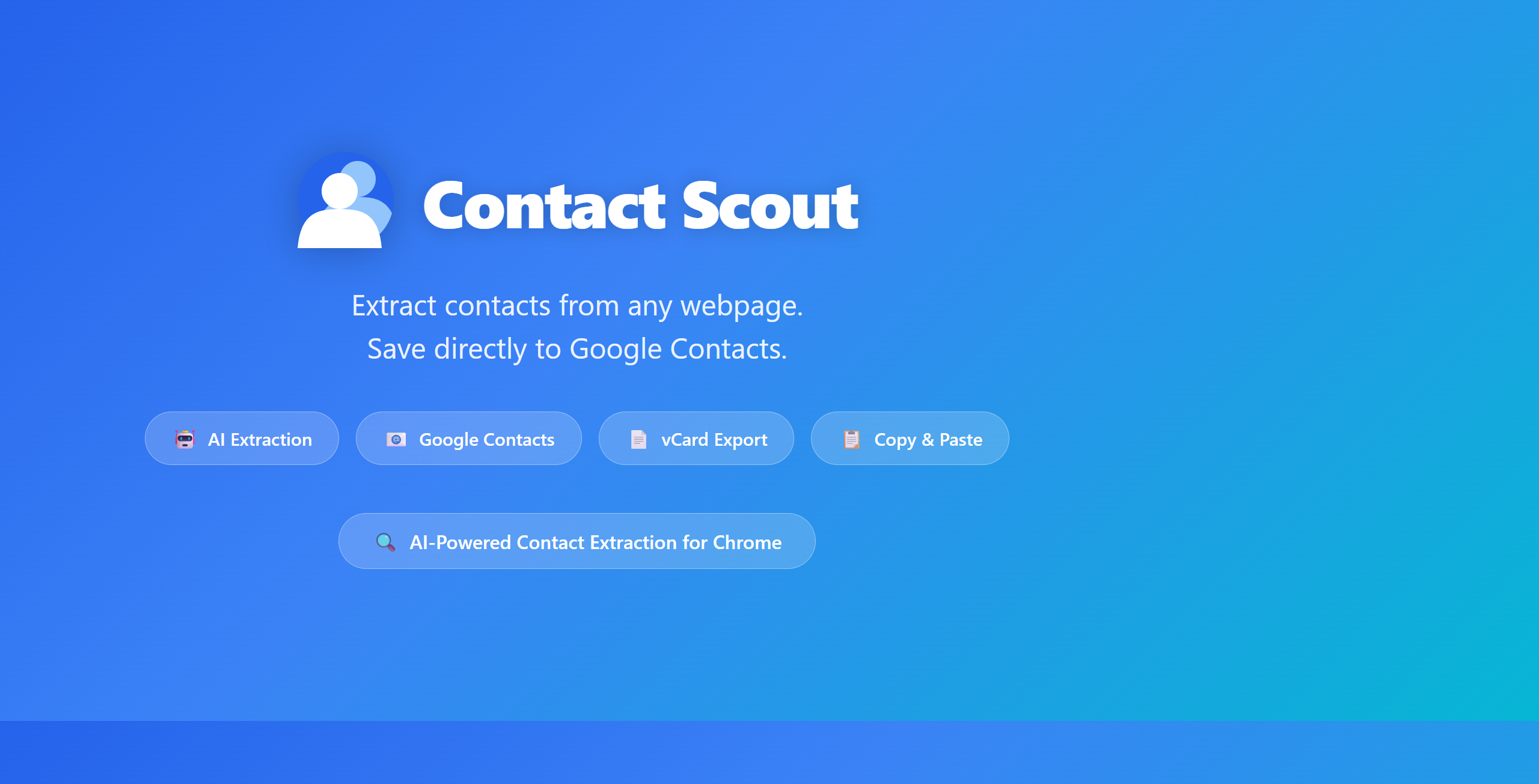 Contact Scout — AI-powered contact extraction for Chrome